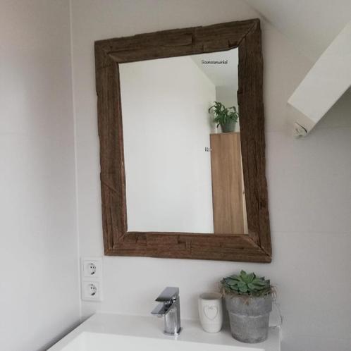 oud houten spiegel | spiegel oud hout | spiegel op maat, Huis en Inrichting, Woonaccessoires | Spiegels, Nieuw, Minder dan 50 cm