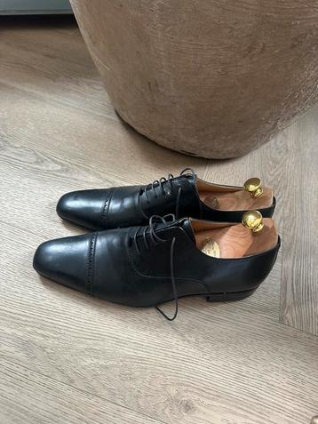 Sutor Mantellassi - Zwarte leren schoenen met veters beschikbaar voor biedingen