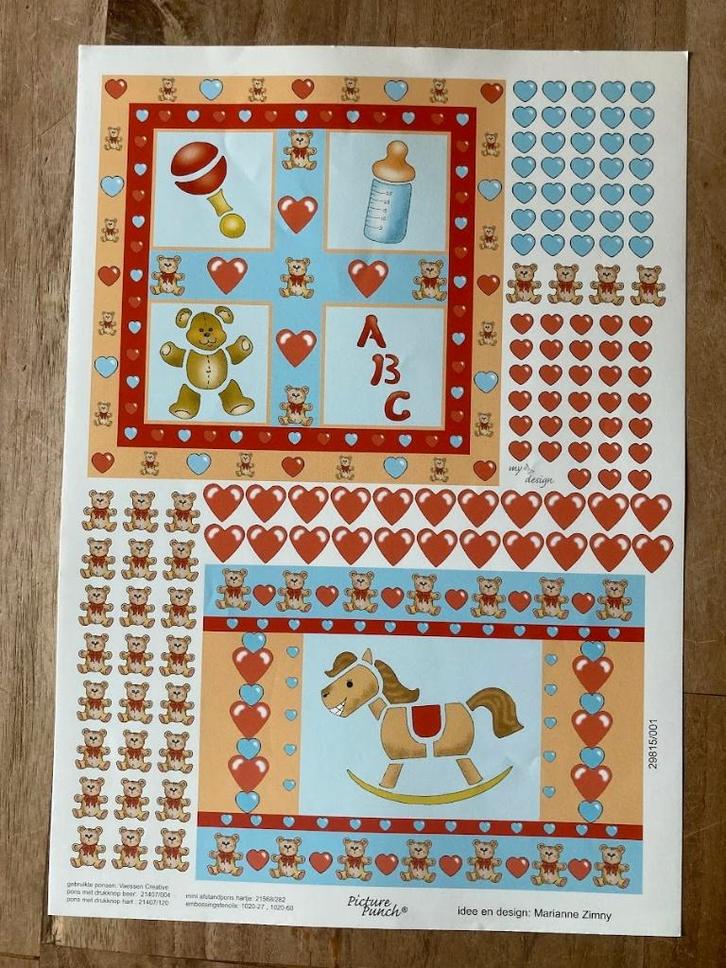 Knipvel Picture Punch - baby geboorte, Hobby en Vrije tijd, Kaarten | Zelf maken, Nieuw, Knipvel, Kind, Ophalen of Verzenden