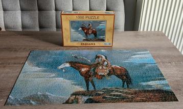 1000 puzzle indians indiaan op paard master line puzzel beschikbaar voor biedingen