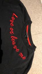 164 170 xs Nikki kerst trui zwart glitter rood zwart hoodie, Kinderen en Baby's, Kinderkleding | Maat 164, Nikkie, Meisje, Trui of Vest