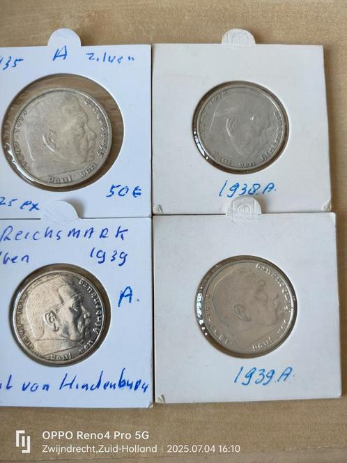 Duitse munten zilver, Postzegels en Munten, Munten | Europa | Niet-Euromunten, Duitsland, Zilver, Ophalen of Verzenden