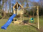 Speeltoestel buiten | Riddertoren met schommel en glijbaan!, Welles Tuinhout, Verzenden, Mail@wellestuinhout.nl, Nieuw