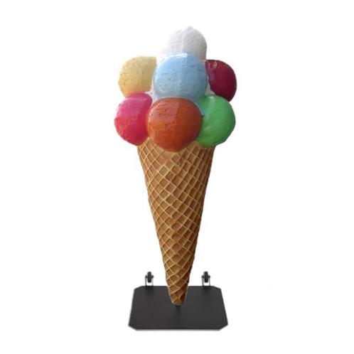 Staand schepijsje 180 cm - polyester ijsje met 12 ijsbollen, Verzamelen, Merken en Reclamevoorwerpen, Nieuw, Reclamebord, Ophalen