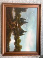 Landschap schilderij W Schuller, Antiek en Kunst, Ophalen