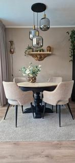 Rond ovale eiken tafel uitschuifbaar, Ophalen, Zo goed als nieuw