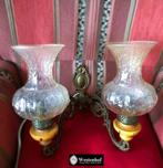 2 Arms groot brocante antiek wandlamp barok, Huis en Inrichting, Lampen | Wandlampen, Ophalen of Verzenden, Zo goed als nieuw