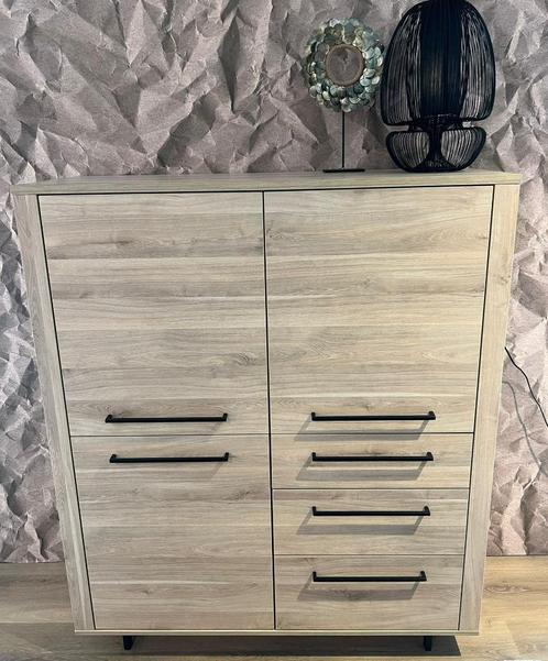 Halfhoge wandkast in lichte houtkleur – 125x150x45 cm, Huis en Inrichting, Kasten | Wandmeubels, Nieuw, 150 tot 200 cm, Minder dan 150 cm