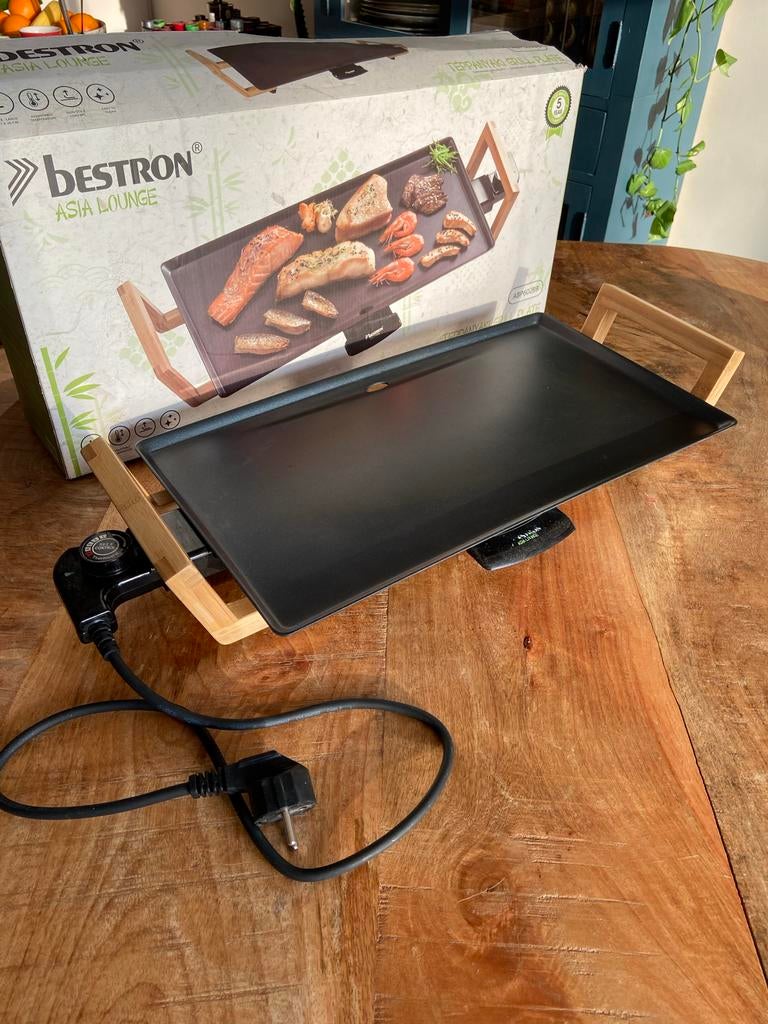 Bestron Aziatische Grillplaat - Nieuwstaat, Ophalen of Verzenden, Vaatwasmachinebestendig, Zo goed als nieuw, Tafelgrill