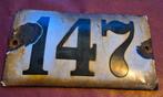 Emaille huisnummer 147, Antiek en Kunst, Ophalen of Verzenden