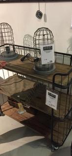 Trolley hout metaal. Heeft €279,- gekost, Huis en Inrichting, Kasten | Wandmeubels, Ophalen, Met plank(en), Gebruikt, Minder dan 150 cm