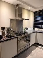 Fornuis 90cm met gaskookplaat, oven en schouwkap, Witgoed en Apparatuur, Fornuizen, Gebruikt, 60 cm of meer, Ophalen of Verzenden