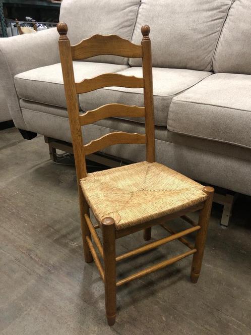 Stoel vintage riet hout 4x (330) WD-028, Antiek en Kunst, Antiek | Meubels | Stoelen en Banken, Ophalen