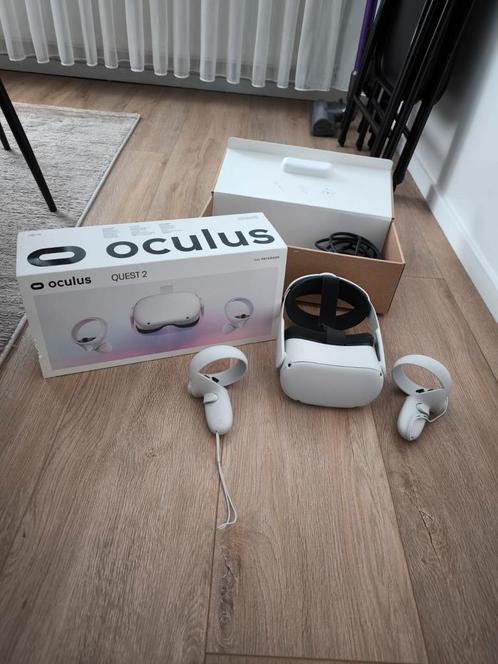 Oculus Quest 2 + VR Link Kabel - Compleet in Doos, Spelcomputers en Games, Virtual Reality, Zo goed als nieuw, Pc, Ophalen of Verzenden