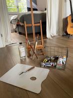 Olieverf schilderset, Hobby en Vrije tijd, Schilderen, Ophalen, Gebruikt, Ezel