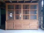 Showroommodel Teak Buffetkast 305 cm, Huis en Inrichting, Kasten | Buffetkasten, Ophalen, Met deur(en), 200 cm of meer, Glas