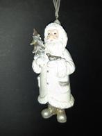 Wit Zilveren kerstman met boom Kerstornament Kurt S. Adler, Diversen, Kerst, Verzenden, Nieuw