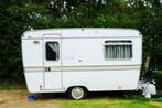 oldtimer caravan Eccles Moonstone met glazen ramen en erker, Caravans en Kamperen, Overige merken, Standaardzit, Particulier, Koelkast