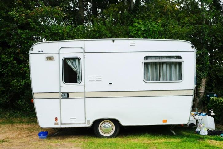 oldtimer caravan Eccles Moonstone met glazen ramen en erker, Caravans en Kamperen, Caravans, Particulier, tot en met 2, 500 - 750 kg