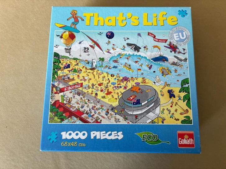 puzzel That's Life 1000 stukjes Bondi beach, Hobby en Vrije tijd, Denksport en Puzzels, Zo goed als nieuw, Legpuzzel, 500 t/m 1500 stukjes