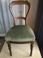 Barok stoel mahonie groene velour bekleding, Antiek en Kunst, Antiek | Meubels | Stoelen en Banken, Ophalen