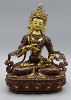 "Vintage Goldface Vajrasattva Boeddha brons beeld uit Nepal", Huis en Inrichting, Woonaccessoires | Boeddhabeelden, Gebruikt, Ophalen of Verzenden