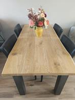 Eettafel Eiken 200 x 100 cm incl. Skylt behandeling, Ophalen, Eikenhout, 200 cm of meer, 50 tot 100 cm