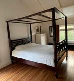 Hemelbed 160x210 (x207) - Tweepersoons, Ophalen, Gebruikt, Bruin, Tweepersoons