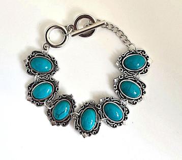 Turquoise* Edelsteen Armband: (Size:18/21cm) beschikbaar voor biedingen