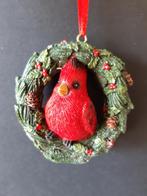 Kardinaal in hulstkrans kerstornament Kurt S. Adler, Diversen, Kerst, Verzenden, Nieuw