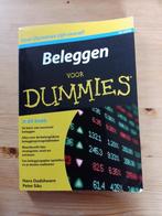 Beleggen voor dummies  Hans Oudshoorn  Peter Siks, Boeken, Gelezen, Geld en Beleggen, H.Oudshoorn en P.Siks, Ophalen of Verzenden