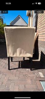 6 Alcantara Stoelen met Zwarte Poten, Huis en Inrichting, Fauteuils, Gebruikt, Minder dan 75 cm, Ophalen of Verzenden, Stof