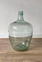 Oude groen glazen flesvaas, gistfles, 40 cm, Ophalen, Gebruikt, Glas, Minder dan 50 cm