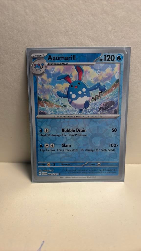 Azumarill 045/193 paldea evolved reverse holo pokemon kaart, Ophalen of Verzenden, Nieuw, Boosterbox
