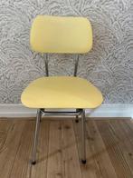 Vintage brabantia Gele Stoel met Chroom, Huis en Inrichting, Stoelen, Ophalen, Gebruikt, Overige kleuren, Metaal