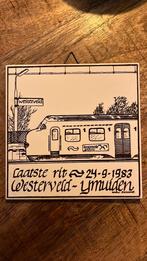 Tegeltje voor verzamelaars / liefhebbers. Driehuis, trein, Ophalen of Verzenden, Zo goed als nieuw, Trein