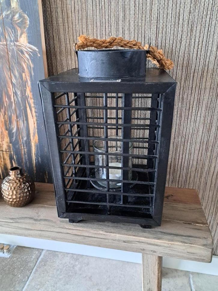 Braxton Home Collection groot windlicht l kaarsenhouder., Huis en Inrichting, Woonaccessoires | Kandelaars en Kaarsen, Zo goed als nieuw