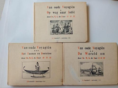 3 Originele delen uit 1912/13 Van Oude Voyagien de Wereld Om, Boeken, Geschiedenis | Vaderland, Gelezen, 20e eeuw of later, Ophalen of Verzenden
