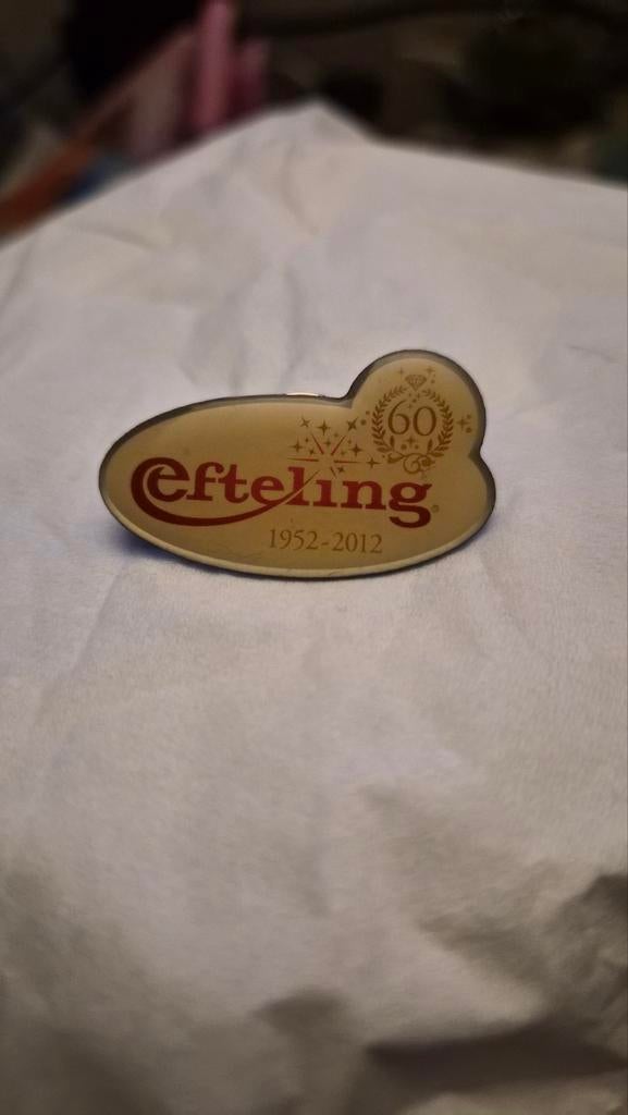 Efteling 60 Jaar Pin - Zeldzaam!, Verzenden, Zo goed als nieuw, Button of Speldje