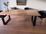 Mooie eikenhouten boomstamtafel, Huis en Inrichting, Tafels | Eettafels, Ophalen, Eikenhout, 200 cm of meer, 50 tot 100 cm