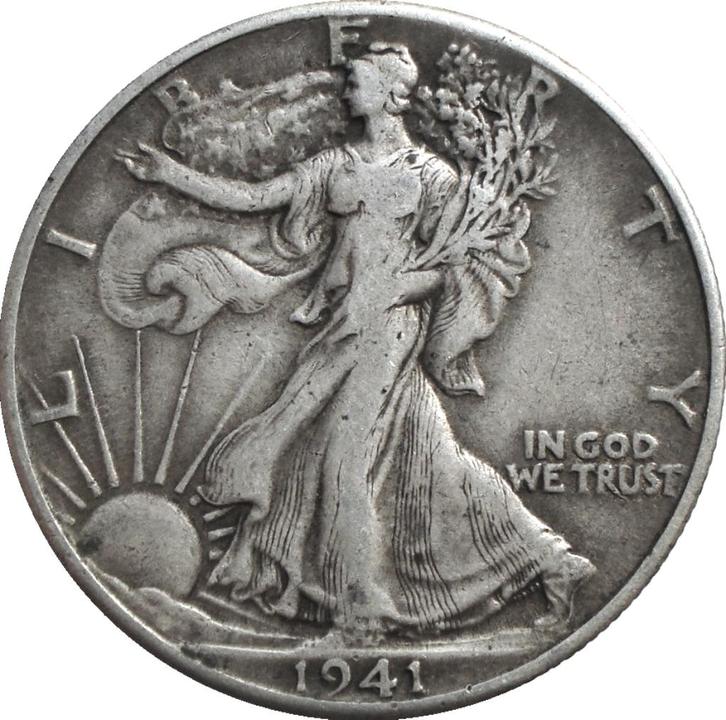 Verenigde Staten 0,5 dollar 1941 (zonder letter, zilver), Postzegels en Munten, Munten | Amerika, Losse munt, Noord-Amerika, Zilver