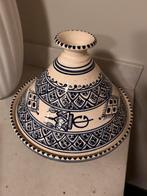 Handgemaakte Tajine Blauw, Keramiek, Overige typen, Ophalen of Verzenden, Zo goed als nieuw