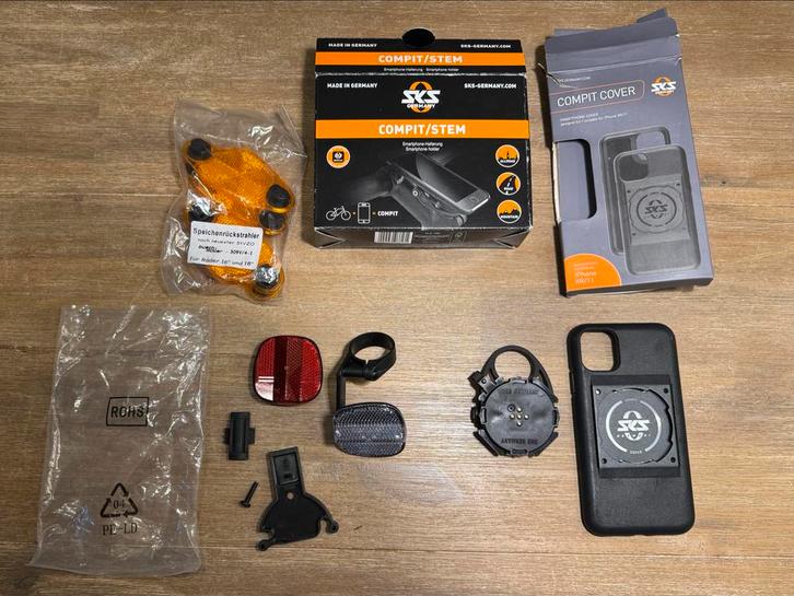 Fietsverlichting Set KTM - SKS Germany + tel houder XR11, Fietsen en Brommers, Fietsaccessoires | Fietsverlichting, Verlichtingsset