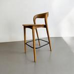 Retro houten Scandi kruk / barkruk, 1 kruk, Ophalen, Nieuw, Hout