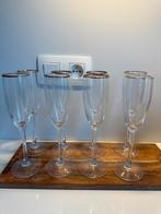 Champagneglazen met bronzen rand, Ophalen, Gebruikt