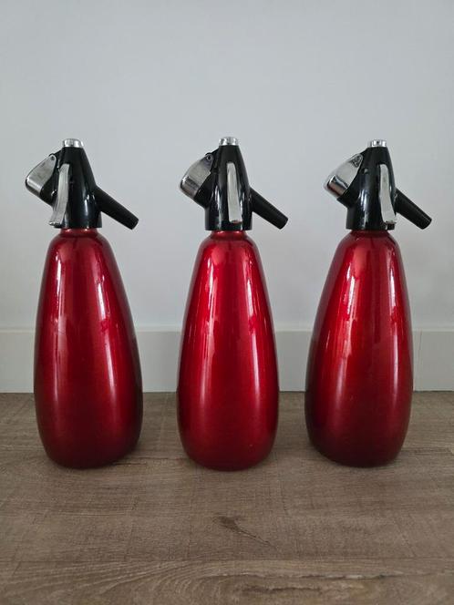Prachtige zeer zeldzame BOC Spuitwaterfles in metallic rood, Antiek en Kunst, Antiek | Keukenbenodigdheden, Ophalen of Verzenden