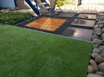 Rubber tegels met kunstgras toplaag 100x100 en 50x50 terras, Rubber, Nieuw, Ophalen of Verzenden, 10 m² of meer