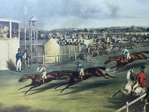 1837 - Paard - Ascot Heath Races litho Turner - Reeve, Antiek en Kunst, Kunst | Etsen en Gravures, Ophalen of Verzenden