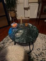 Bijzettafel marmer, Huis en Inrichting, Ophalen, Gebruikt, Rond, 50 tot 100 cm