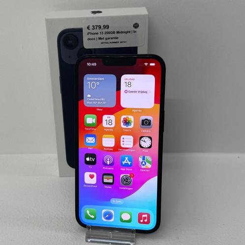 iPhone 13 256GB Midnight | In doos | Met garantie, Telecommunicatie, Mobiele telefoons | Apple iPhone, Zo goed als nieuw, 256 GB